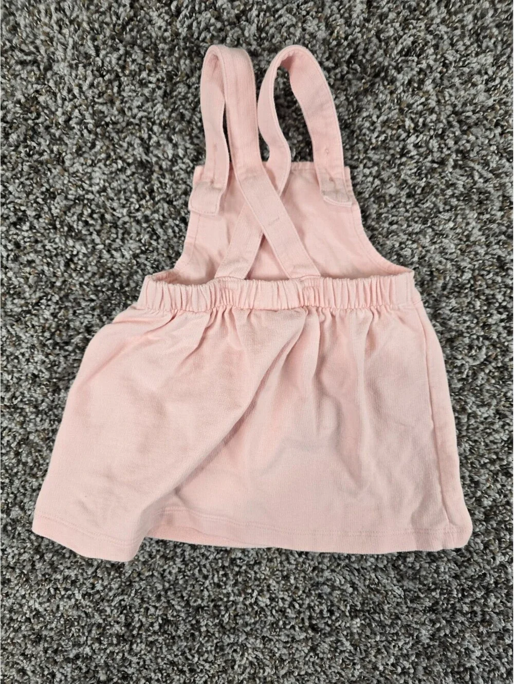 Carters Baby Girls Sz 12M Light Pink Bunny Rabbit Jumper Dress Easter